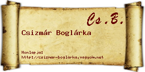 Csizmár Boglárka névjegykártya